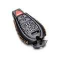thumbnail image 3 of Vitodeco Genuine Leather Smart Key Fob Case Cover Protector with Leather Key Chain Compatible for 2008 - 2020 Dodge Grand Caravan (7-Button, Black), 3 of 5