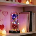 thumbnail image 6 of AuroraX Valentines Day Rose Gifts Purple Rose In Glass Dome with Led Lights & Butterfly Romantic Love Decorative Decorations for Women Valentine'S Day Gifts for Him Her Couples, 6 of 6