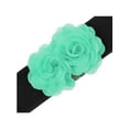 thumbnail image 2 of INSPIRE CHIC Women's Elastic Wide Waist Belt, Large Double-Flower Stretchy Corset Sweet Elegant Casual for Dress 68x6cm/26.8x2.4 inches(LxW) Mint Green, 2 of 6