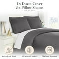 thumbnail image 2 of Neutral Solid Color 3-Piece Duvet Cover Set by Southshore Fine Linens, 2 of 9