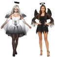 thumbnail image 2 of Adulto Dark Angel Cosplay Disfraz Masquerade Mujer Vestido con Wing Cosplay blanco jinwen Disfraz De Angel De Halloween, 2 of 8