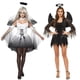 thumbnail image 2 of Conjunto de Accesorios de ángel Negro para Mujer con Plumas de ángel , Diadema de para Disfraz de de Halloween blanco Yinane Disfraz De Angel De Halloween, 2 of 7