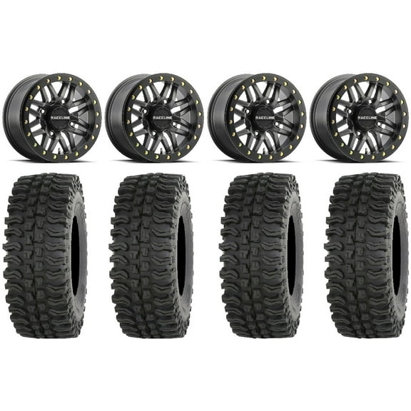 Raceline Ryno Bdlk 14" Gm Wheels 32" BDC Tires Can-Am Maverick X3 / Honda Pioneer 1000 / Talon