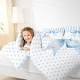 thumbnail image 4 of Erosebridal Blue Coquette Bow Kids 7 Pieces Bedding Comforter Set,Geometric Striped Polka Dots Full Bedding Set For Girl,Colorful Stars Reversible, 4 of 7