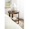 thumbnail image 3 of Kate and Laurel Foxford Tiered Round Side Table, 22 x 22 x 24, Walnut Brown, Transitional Two-Tier Circle Nightstand Table with Storage and Resilient Wood Construction for Bedroom Decor, 3 of 11