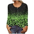 thumbnail image 1 of HKEJIAOI Polyester Long Sleeve Tops for Women Round Neck Geometric Print Going Out Tops for Women, 1 of 4