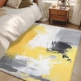 thumbnail image 4 of 2.7'x5' Area Rugs, Yellow Gray Indoor Outdoor Area Rug for Living Room Bedroom, Modern Oil Painted Abstract Geometric Washable Bathroom Rugs Kitchen Floor Carpet Mats Home Decor Aesthetic, 4 of 8