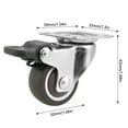 thumbnail image 3 of Heavy Duty Swivel Castor Wheels Trolley Furniture Rubber Rotatable Caster with Safety Lock Brake, 3 of 8