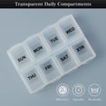thumbnail image 4 of HSHDLDF Weekly Pill Organizer 3 Pack Medicine Organizer Travel Pill Box 7 Day Pill Case for Purse Pill Container Pill Holder Daily Pill Boxes Organizer for Medication, Vitamin, Supplement, 4 of 7