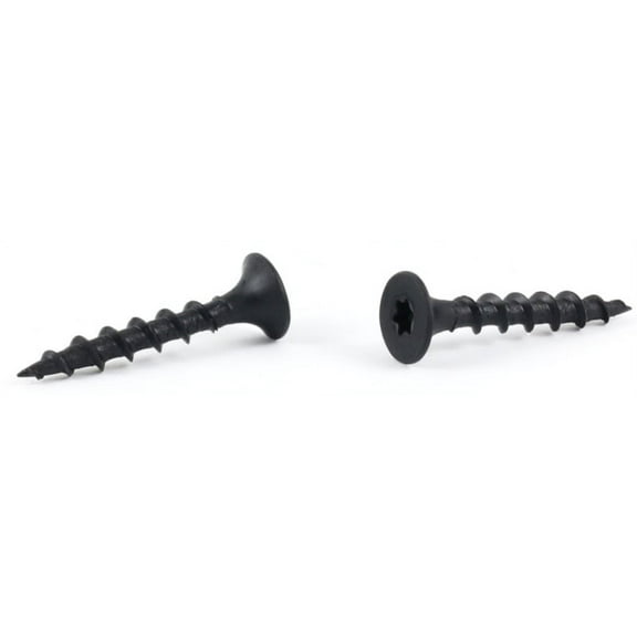 #8 x 1 5/8" Coarse Drywall Screws / Six-Lobe (TorxÂ®) / Bugle Head / Steel / Black Phos - 2000 Piece Carton