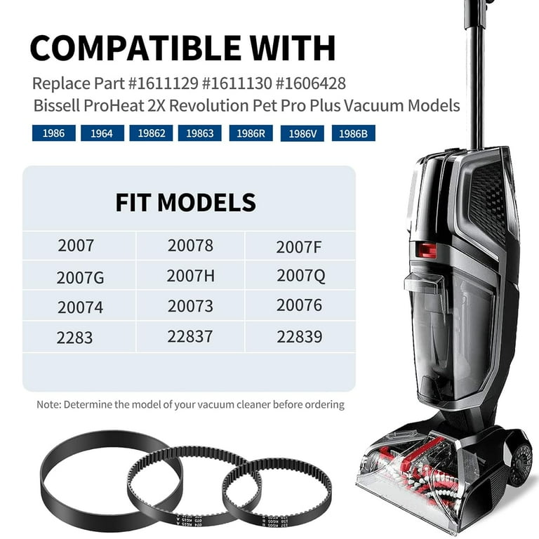 Vacuum Belt for Bissell ProHeat 2X Revolution Pet Pro Carpet