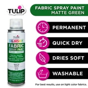 Tulip Color Shot Instant Fabric Spray Paint, 3 fl. Oz. Green, Quick Dry and Permanent