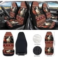 thumbnail image 2 of Jeiento Aztec Horse 12 PCS Car Seat Cover Full Set with Front Bucket Seat Cover Steering Wheel Armrest Cover Seatbelt Pads Trash Can Air Vent Holder Rearview Mirror Cover Coasters Keychain Red, 2 of 7