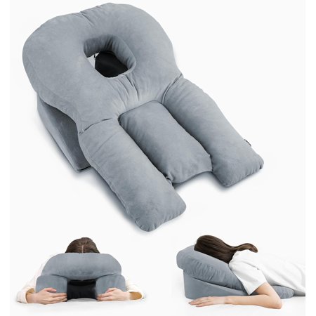 Face Down Pillow for After Eye Surgery - Home Massage Pillow for Face Down Bed Stomach Sleeping, BBL Pillow After Surgery with CertiPUR-US Certified Shredded Memory Foam