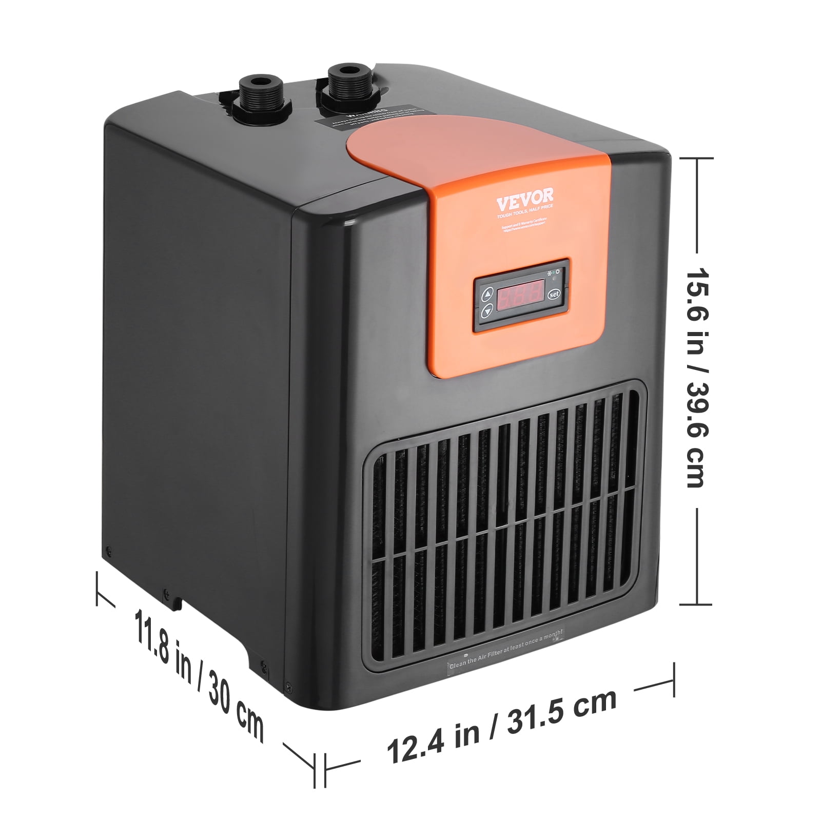 VEVOR Aquarium Chiller Hydroponic Water Chiller 1/10 HP 52 Gal Fish Tank Cooler