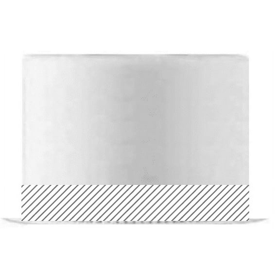 White and Light Grey Diagonal Edible Cake Decoration Ribbon -6 Slim Strips