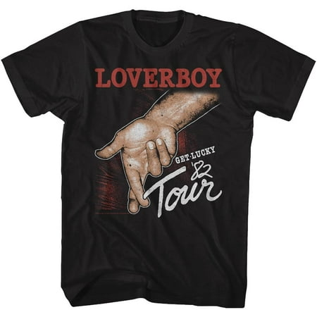 Loverboy Music Get Lucky Tour Adult Short Sleeve T Shirt