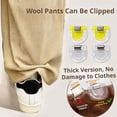 thumbnail image 3 of Agiufgs Clear Plastic Pant Cuff Clips, 0.98 x 1.02 Inch, 5-Pack, Adjust Pant Length Without Sewing, Keep Cuffs Clean and Off the Ground, 3 of 7