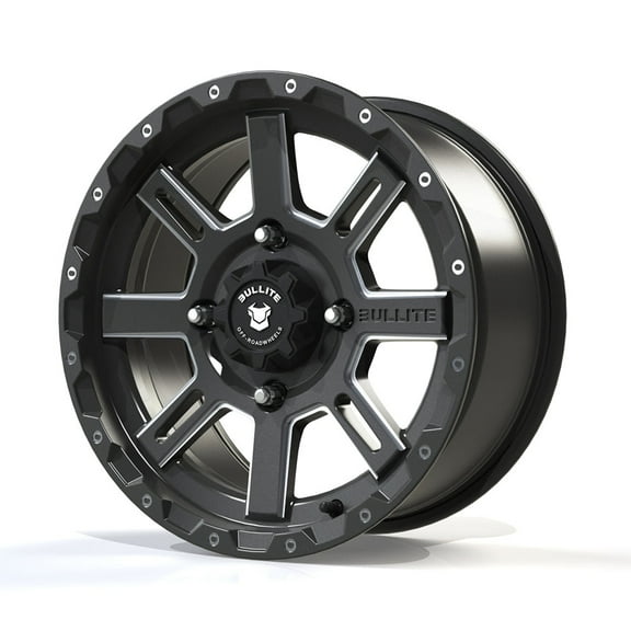 Bullite Wheels BT-02 Lancer UTV ATV SXS Rims Gunmetal Gray 14"  | 4x137 | 5 2 Offset | Can-Am Maverick X3 Commander Renegade Outlander Defender (14")