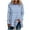 Light Blue, variant on HVOBTTY Womens Long Sleeve Pullover T Shirt, Fall Tops for Women, Women's Casual Round Neck Striped Print Long Shirt Green, L
