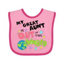 Inktastic My Great Aunt is out of This World Boys or Girls Baby Bib