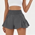 thumbnail image 4 of Admvng Shorts for Women Solid Breathable High Waisted Yoga Running Shorts, 4 of 7