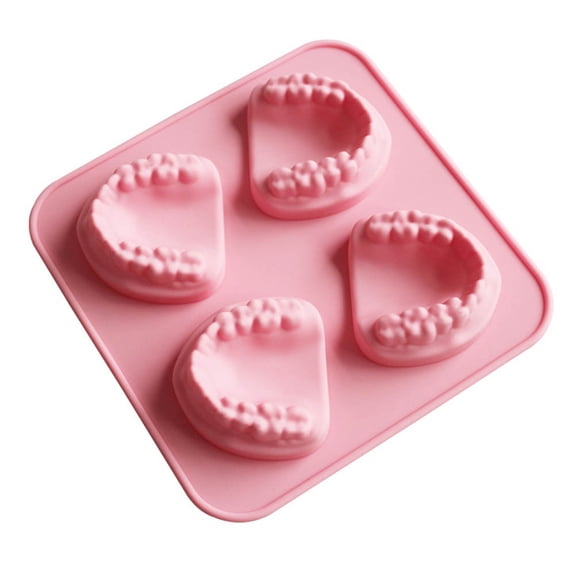 FitBest Pink Silicone Tooth Shaped Ice Lattice Ice Kit DIY Cake Tool
