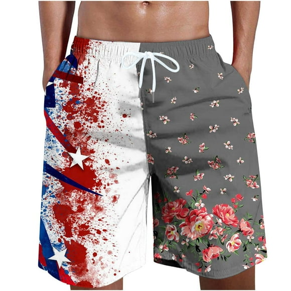 Basketball Shorts Men Casual Fashion Patchwork Shorts With Pockets Elastic Waist Beach Pants Best Men'S Workout Shorts on Clearance