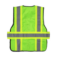 thumbnail image 2 of Karat High Visibility Reflective Safety Vest with Zipper Fastening, Green - Large, 2 of 4