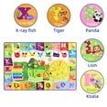 thumbnail image 2 of Noahas Kids Play Rug Alphabet Educational Area Rug, Soft Animal Learning Area Rug for Kids Room Bedroom Playroom, Green and Yellow, 5x7 Feet, 2 of 8