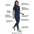 thumbnail image 3 of Green Town Scrubs for Women Scrub Set - Slim Fit Jogger Pant and Mandarin Collar Tuck-In Top, Easy Care Uniform, 3 of 6