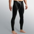 thumbnail image 1 of Mikilon Men Solid Casual Tight Base Breathable Mid Waist Keep Warm Ankle-Length Pants, 1 of 4