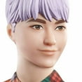 thumbnail image 3 of Barbie Ken Fashionistas Doll #154, Sculpted Purple Hair & Plaid Shirt, 3 of 6
