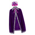 thumbnail image 2 of corona de disfraz de , accesorios para juegos entre e hijos, capa cómoda Niños Morado, 2 of 9