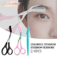 thumbnail image 2 of Ea na Eyebrow Shaving Knife Eyebrow Scissors with Comb Stainless Steel Plastic Razor Facial Hair Removal Razor Razor Make-up Tool, 2 of 22