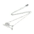 thumbnail image 2 of Non-201 Stainless Steel Bunny Pendant Necklaces with Cable Chains Filigree Rabbit Stainless Steel Color 17.3 inch(44cm) 2mm Hare: 16x35x1mm, 2 of 4