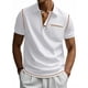 thumbnail image 1 of pstuiky camisetas de manga corta para hombre, Camisa informal de verano para hombre, color liso, ventilada, holgada, con cremallera y bolsillos de solapa, manga corta camisas casuales para hombre xxl, 1 of 9