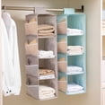 thumbnail image 3 of Oxford Cloth Washable Multilayer Foldable Hanging Storage Rack Clothes Organizer, 3 of 10