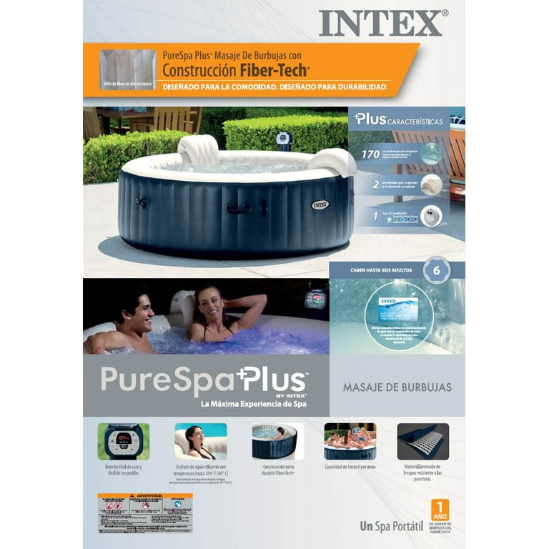 Intex Pure Spa Plus – 4 Person Spa with Inflatable Headrests and