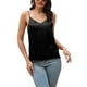 thumbnail image 1 of Camiseta sin mangas de satén con cuello en V,Camiseta sin mangas de satén para mujer Camisa sin mangas de satén para mujer Camiseta sin mangas de satén Características mejoradas, 1 of 6
