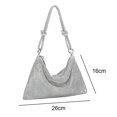 thumbnail image 2 of Glitter rhinestone purse crystal evening clutch bag-Silver, 2 of 5