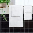 thumbnail image 4 of MALLONI HOME Ultra Soft 6 Pack Cotton Towel Set, Contains 2 Bath Towels 28x55 inch, 2 Hand Towels 16x24 inch & 2 Wash Coths 12x12 inch, Ideal Everyday use, Compact & Lightweight - White, 4 of 8