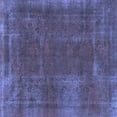 thumbnail image 1 of Ahgly Company Machine Washable Indoor Square Abstract Blue Modern Area Rugs, 3' Square, 1 of 4