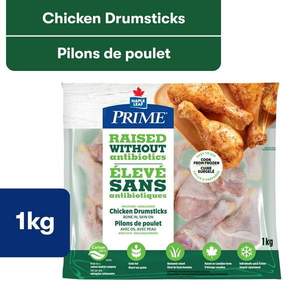 Pilons de poulet élevé sans antibiotique Prime 1 kg