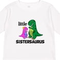 thumbnail image 4 of Inktastic Little Sistersaurus Girls Long Sleeve Toddler T-Shirt, 4 of 5