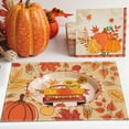 thumbnail image 5 of Oioii Pumpkin Fall Placemat (16.5x12.6 Inch) Thanksgiving Harvest Celebrations.Perfect for Party Catering, Family Dinners, Holiday Gatherings Home Dining Decor, 5 of 6