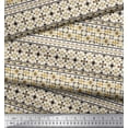 thumbnail image 2 of Soimoi Polyester Crepe Fabric Aztec Geometric Decor Fabric Printed Yard 52 Inch Wide, 2 of 3