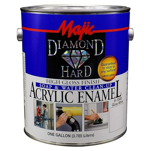 Paints 8-1500-1 Hard Acrylic Enamel High Gloss Paint, 128 oz / 1-Gallon, White