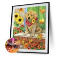 thumbnail image 1 of DIY diamante pintura cachorro completo taladro Rhinestone mosaico arte cuadro decoración del hogar Likrtyny decoración de arte, 1 of 9