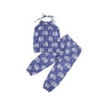 thumbnail image 2 of ITFABS Toddler Girls 2Pcs Spring Outfits, Bohemian Halter Tank Tops + Pants, 2 of 9